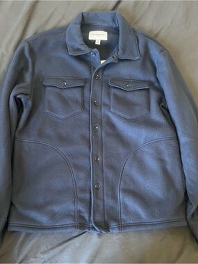 Goodfellow & Co Navy Button-Front Shirt Jacket